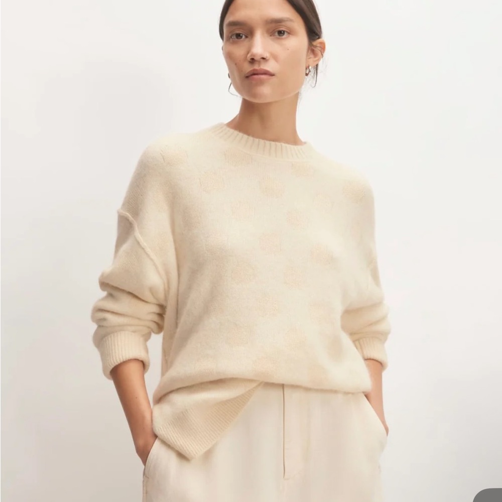 Everlane THE ALPACA POLKA DOT OVERSIZED CREW